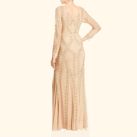Adrianna Papell Long champagne/gold gown - Picture 8 of 11